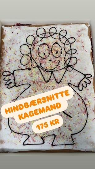 Hindbærsnitte Kageperson